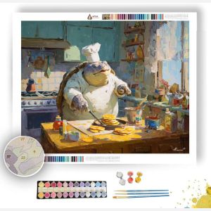 TURTLE CHEF AT WORK - Paint by Numbers Full Kit