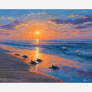 YOGA TURTLES AT SUNRISE