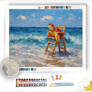 TURTLE LIFEGUARD ON DUTY - Paint by Numbers Full Kit