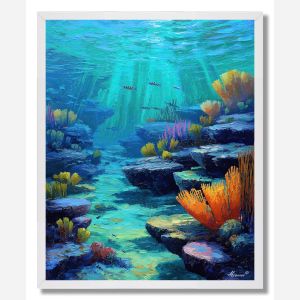 AQUA REEF RISE - FRAMED