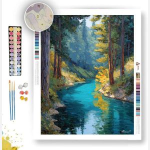 BLUE RIVER CURVE - Paint by Numbers Full Kit