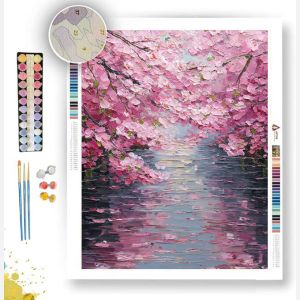 CHERRY BLOSSOM RIVERBEND - Paint by Numbers Full Kit