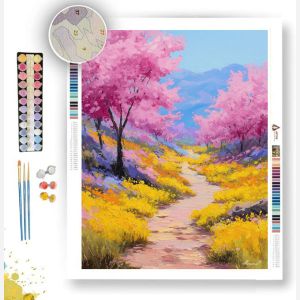 WILDFLOWER PATHWAY - Paint by Numbers Full Kit