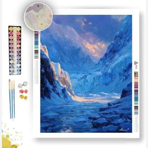 BLUE GLACIER MORNING - Paint by Numbers Full Kit