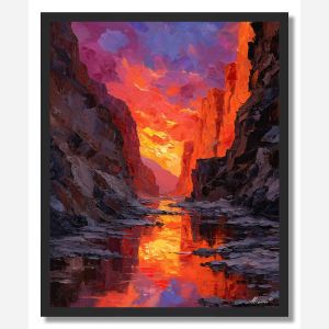 SUNSET GORGE - FRAMED