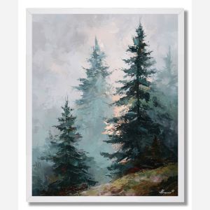 MIST ATOP THE PINES - FRAMED