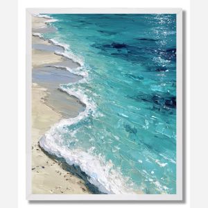 TURQUOISE WATERS EDGE - FRAMED