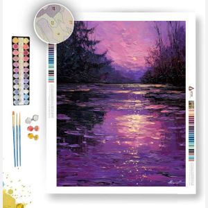 CALM RIVER DUSK - Paint by Numbers Full Kit
