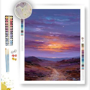 SUNSET OVER THE MOORS - Paint by Numbers Full Kit