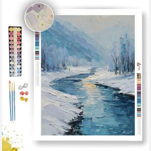 FROSTED RIVER MORNING - Paint by Numbers Full Kit