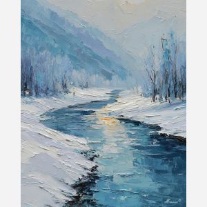 FROSTED RIVER MORNING