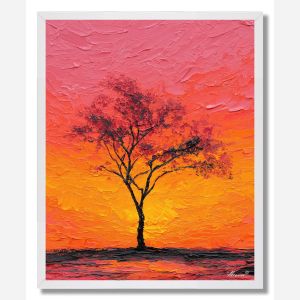 LONE TREE DAWN - FRAMED