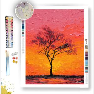LONE TREE DAWN - Paint by Numbers Full Kit