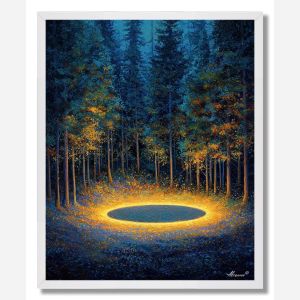FOREST LIGHT CIRCLE - FRAMED