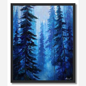 BLUE MIST PINES - FRAMED