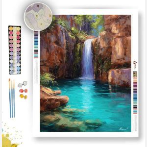 HIDDEN WATERFALL GLOW - Paint by Numbers Full Kit