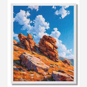 WARM STONE HIGHLANDS - FRAMED