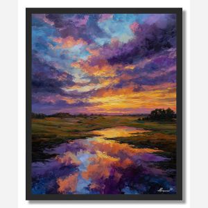 SUNSET RAIN MIRROR - FRAMED