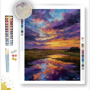 SUNSET RAIN MIRROR - Paint by Numbers Full Kit