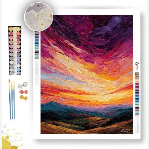 SUNDOWN OVER THE RIDGE - Paint by Numbers Full Kit