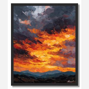 ORANGE STORM BREAK - FRAMED