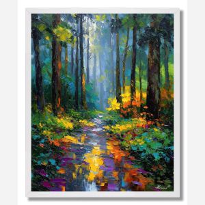 FOREST RAINLIGHT PATH - FRAMED