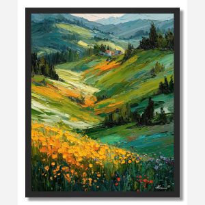 AMBER RAINBOW HILL - FRAMED