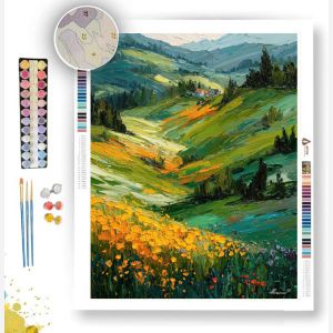 AMBER RAINBOW HILL - Paint by Numbers Full Kit