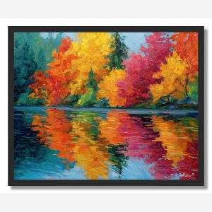 BRIGHT AUTUMN MIRROR - FRAMED