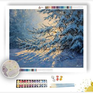 FROSTED EVERGREEN DAWN - Paint by Numbers Full Kit