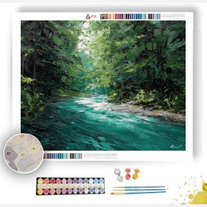 EMERALD RIVER FOREST - Paint by Numbers Full Kit