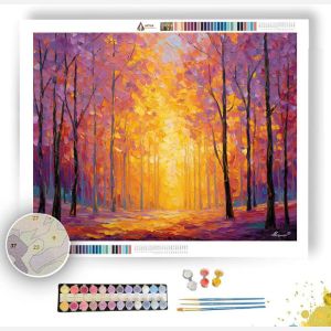 GOLD-SKY WOODLAND - Paint by Numbers Full Kit