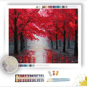CRIMSON RAIN GROVE - Paint by Numbers Full Kit