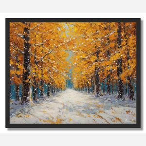 FOREST AT FIRST SNOW - FRAMED