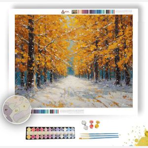 FOREST AT FIRST SNOW - Paint by Numbers Full Kit