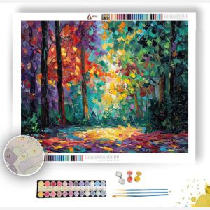 RAINBOW LEAF GLADE - Paint by Numbers Full Kit