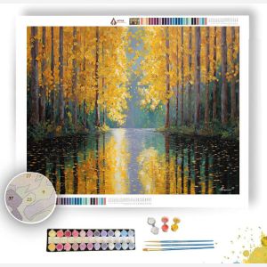 FOREST OF GOLD RIPPLES - Paint by Numbers Full Kit