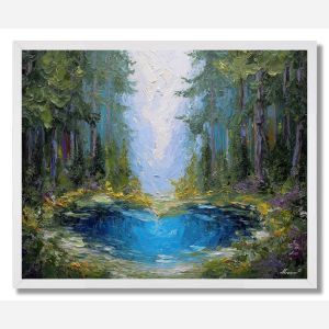 THE BLUE FOREST HEART - FRAMED