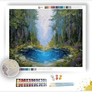 THE BLUE FOREST HEART - Paint by Numbers Full Kit