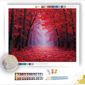 SCARLET LEAF ROAD - Paint by Numbers Full Kit
