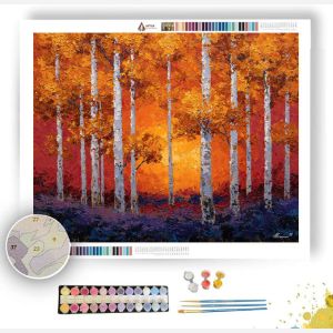 FOREST AT GOLDEN PEAK - Paint by Numbers Full Kit