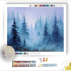 MIST OVER SILVER PINES - Paint by Numbers Full Kit