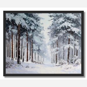 WINTER WHITE PINES - FRAMED