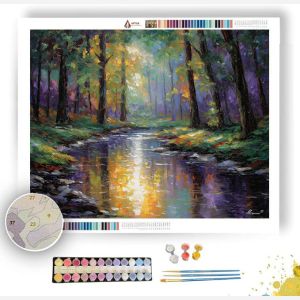 RIVER OF LIGHT WOODS - Paint by Numbers Full Kit