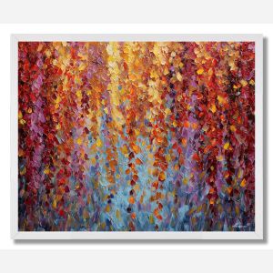 COPPER LEAF RAIN - FRAMED