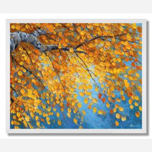 GOLDEN BIRCH WIND - FRAMED