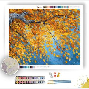 GOLDEN BIRCH WIND - Paint by Numbers Full Kit