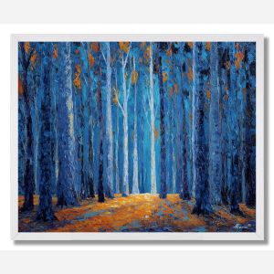 THE BLUE SHADOW WOOD - FRAMED