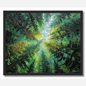 FOREST OF EMERALD FIRE - FRAMED