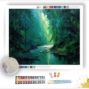 RAINFOREST EMERALD LIGHT - Paint by Numbers Full Kit